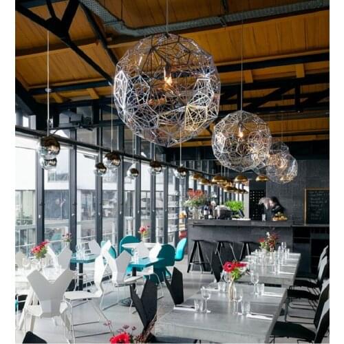 Post modern chandelier living room dining room stainless steel diamond ball chandelier irregular geometry Chandelier AC85-265V