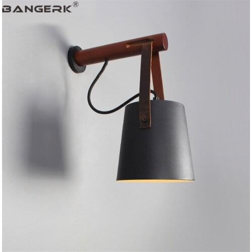 BANGERK Nordic Design Modern LED Wall Lamp Loft Iron Sconce Wall Lights Bedside Aisle Restaurant Home Decor Indoor Lighting