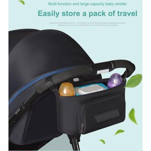 Baby Stroller Bag Organizer Bag soild black Bags Mama Carriage Buggy Pram Cart Basket Hook Backpack Stroller Accessories