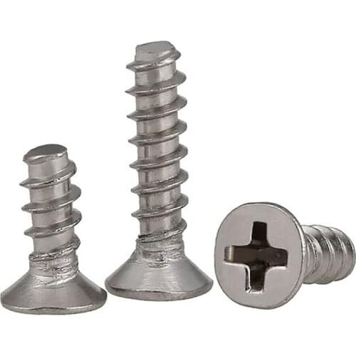 Countersunk Head Screw A2 Stainless Flat Tail Self Tapping Phillips Screws M2-M4