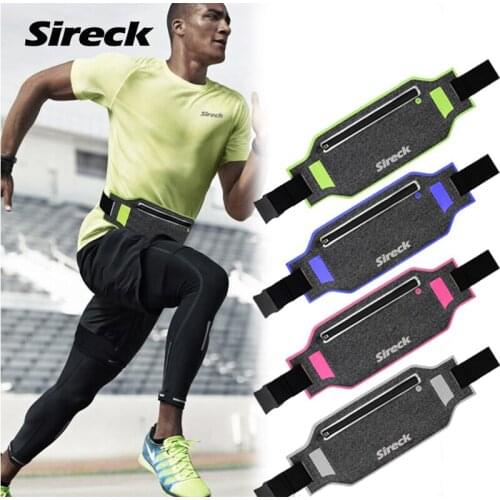 Sireck Gym Bag Waterproof Running Waist Bag 6.5" Jogging Belt Phone Holder Hiking Fitness Money Fanny Pack Sport Bag Accessories