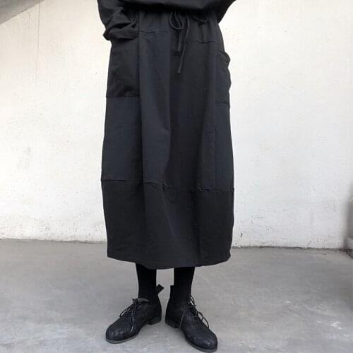 Spring and Autumn ladies new solid color elastic waist straight tube design lady half skirt fashion barrel skirt