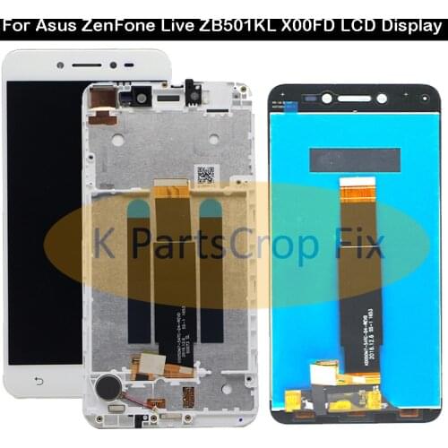 For 5.0" Asus ZenFone Live ZB501KL X00FD A007 LCD screen display with frame touch panel digitizer white/black free shipping