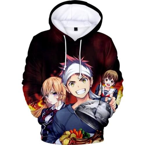 2020 Anime Hoodie 3D Print Spirit of Eat Halberd Sweatshirt men/women/kids Sweatshirts Food Wars Shokugeki no Soma Hoodies