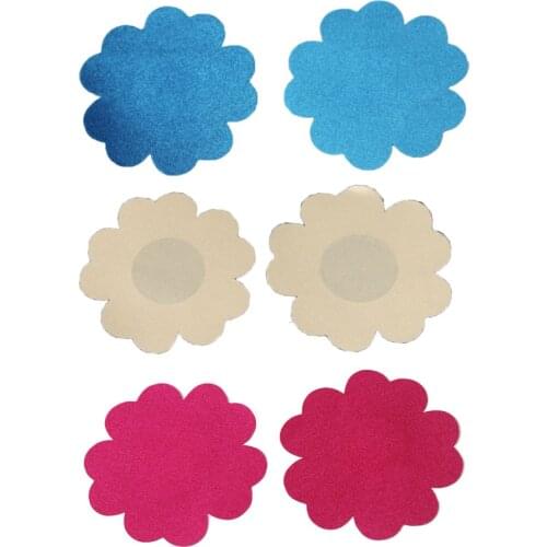 3Pairs Rainbow Flower Nipple Cover,LGBT Women Pasties Adhesive Stickers,Invisible Intimates Bra Accessories Un-Bra sex Breast