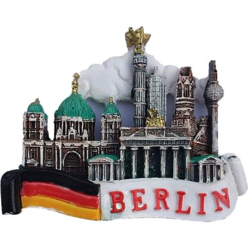 3D Berlin Germany Attractions Memorial Fridge Magnet Handmade resin Refrigerator Home Decoration Craft Souvenir Collection NEW