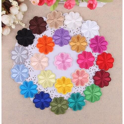 5Pcs/lot New Fashion Embroidered Flower Appliques Patches Iron On Decorative Patch For Clothing Sewing Accessories Hot Sale