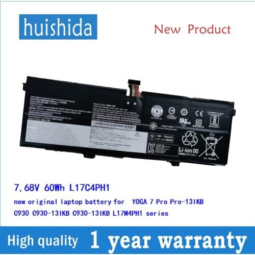 7,68V 60Wh L17C4PH1 new original laptop battery for LENOVO YOGA 7 Pro Pro-13IKB C930 C930-13IKB C930-13IKB L17M4PH1 series