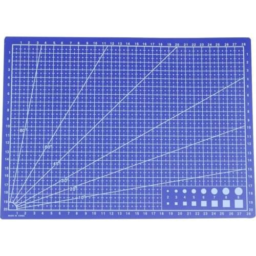 A4 Grid Lines Cutting mat Craft Card Fabric Leather Paper Board 30*22cm Blue
