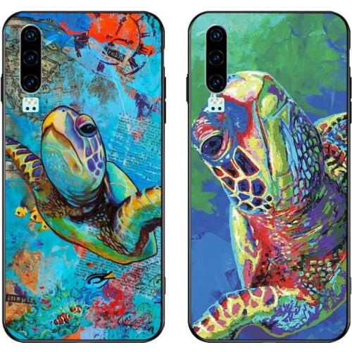 Green Sea Turtle Phone Case for Huawei Honor 30 20 10 9 8 8x 8c v30 Lite view pro