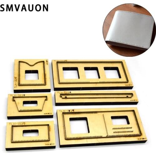 Wooden Die Cutting Diy Short Folding Wallet Leather Mold Punch Tools Suitable For Die-Cutting Machines