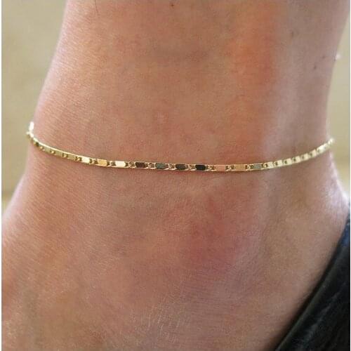 European and American New Ornament All-match Simple Popular Beach Chain Anklet Anklet Stainless Steel Anklet