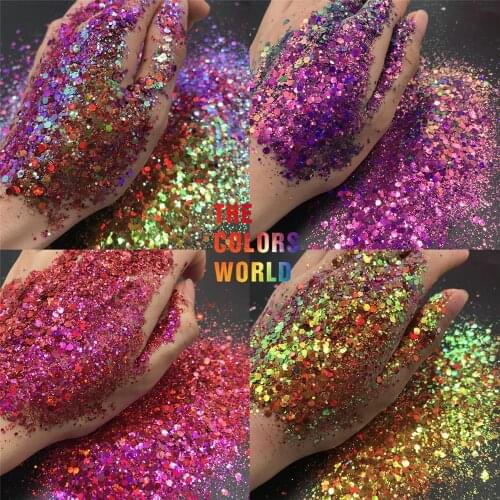 TCT-598 Chunky Chameleon Color Shift Nail Glitter Nail Art Decoration Manicure Tumblers Crafts DIY Festival Accessories Supplier