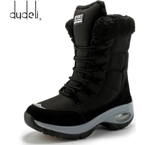 Quality Waterproof Winter Women Boots Keep Warm Mid-Calf Snow Boots Ladies Lace-up Comfortable Boots Chaussures Femme Zapatos