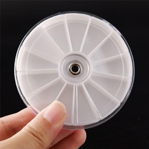 12 Slots Pill Box Weekly Organizer Container Round Tablet Pill Holder Medicine Pill Cases