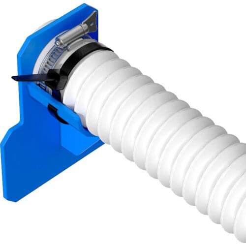 Hard ABS Swimming Pool Pipe Holder Mount Supports Hose Outlet w/ Cable Tie