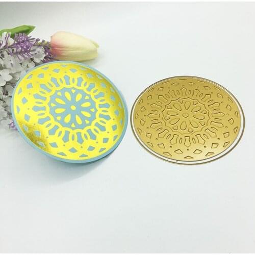Circle Round Flower Glimmer Hot Foil Plate Metal Cutting Dies Scrapbooking Stencils Photo Album Die Cut Hot Stamping Foil Dies