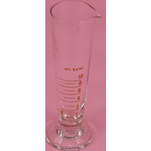 10ml Lab Glass Footed Apothecary Measuring Beaker Conical Graduated With Spout