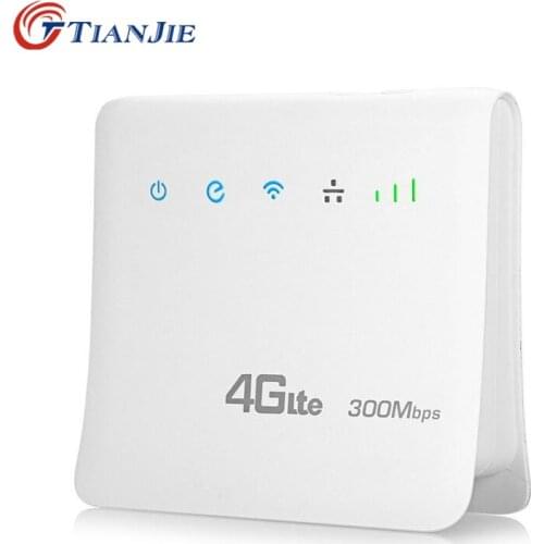 TIANJIE Unlocked 300Mbps Router Cat4 150Mbps Wireless Wifi 3G 4G GSM Lte CPE With RJ45 Lan Port With Sim Card Slot