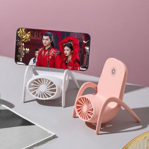 New summer fan bracket mini portable desktop fan bracket RGB light cooling cooling bracket for iPhone Samsung Xiaomi Huawei