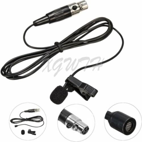 TA4F 4Pin XLR Micro Mini Tie Clip-On Lavalier Lapel Omnidirectional Microphone for Shure Wireless