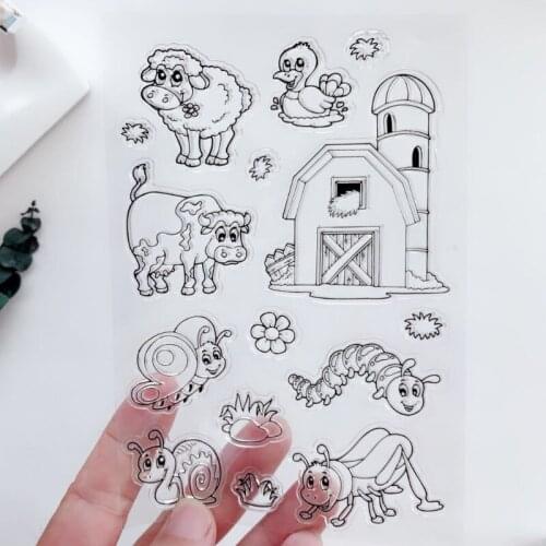 Snail Caterpillar Clear Stamps Scrapbooking Rubber Stamp Handmade DIY Decoration Craft Supplies Stamps for Card Making New 2021