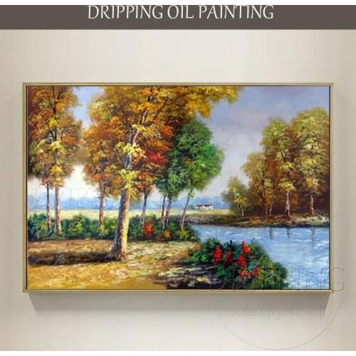 Painter Hand-painted High Quality Landscape Oil Painting on Canvas Country Landscape Oil Painting for Living Room Decoration