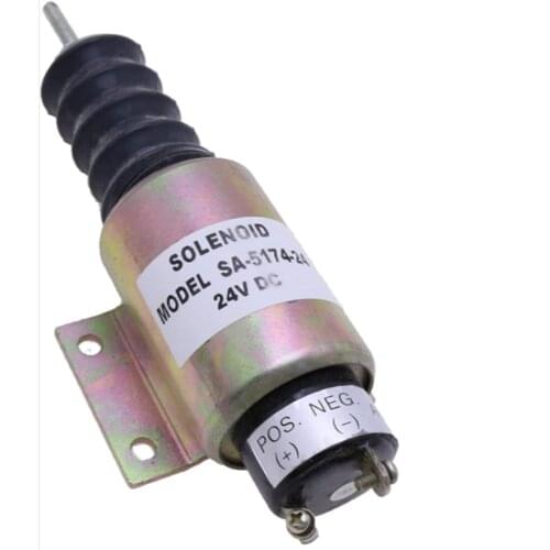 Fuel Shutdown Solenoid Valve 110-6465 6T-4122 For Engine 24V