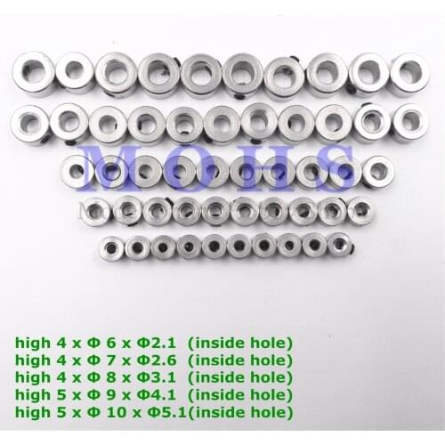 10/20pcst high quality 2.1 2.6 3.1 4.1 5.1mm landing gear wheel stop set collar wheel stopper rc landing gear wheel stoper