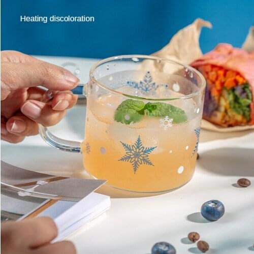 Heat change glass with high boron silicon water cup Original glass ins wind simple household color-changing milk cup