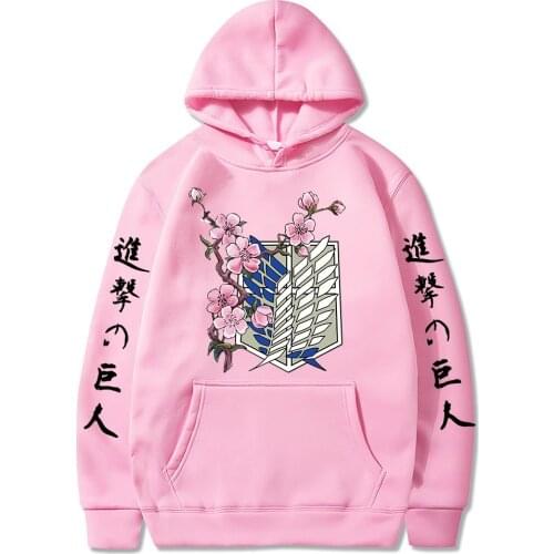 Anime Attack on Titan Printed Long Sleeved Hoodie Men Women Tops Harajuku Clothes
