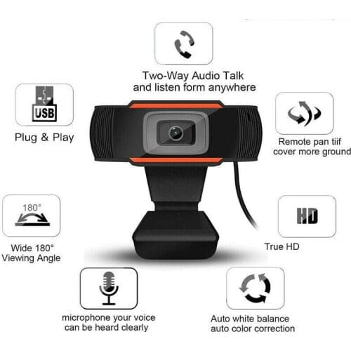 1080P/480P Webcam Computer PC Web Camera With Microphone Rotatable Cameras For Live Broadcast Video Calling Conference Work