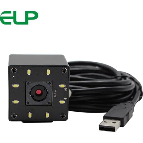 ELP 5MP autofocus usb video camera night vision USB webcam with white LED to control lights strength