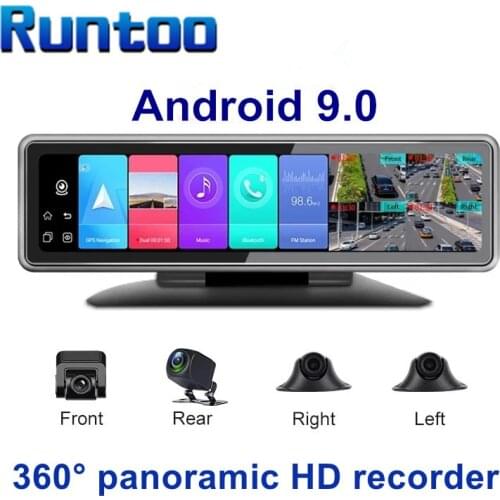 4G Android 9.0 Dash Cam Dashboard Camera 12 Inch Car DVR Auto Rearview Mirror WiFi HD Video Recorder GPS Navigation Registrator