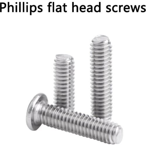 [M2M2.5M3M4] 304stainless Steel Cross Flat Head Screw Flat Round Head Screw CM Computer Screw 50PCS