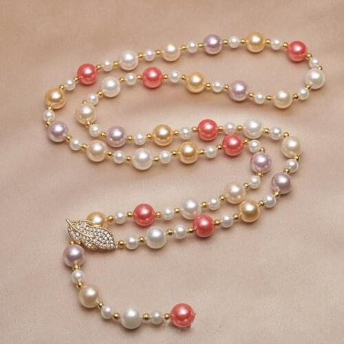 High Quality Jewelry Wholesale Fashion Elegant Long Imitation Pearl Necklace For Women New Year Gift Dropshiping