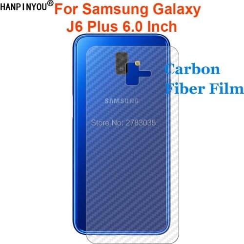 For Samsung Galaxy J6 Plus J610 6.0" 3D Anti-fingerprint Transparent Carbon Fiber Back Film Screen Protector (Not Tempered Glass