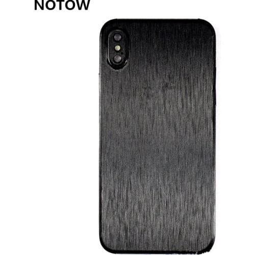 NOTOW fashion Wire drawing sticker skins protective film wrap skin mobile back protective for iphone 6 6s 7 8 7plus XS XSMAX XS