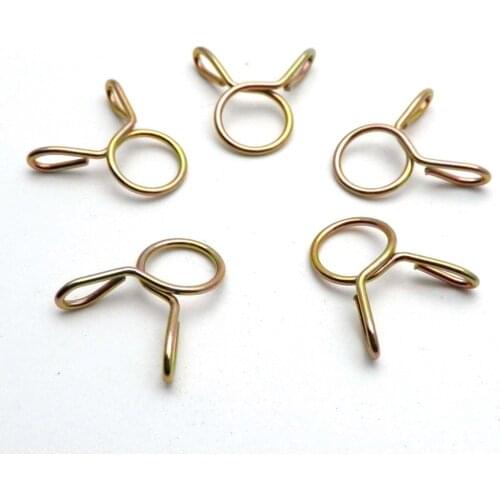 8mm Motorcycle Scooter ATV Moped Fuel Line Hose Tubing Spring Clips Clamp (5pieces))