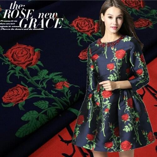 Elegance locate a rose jacquard fabric / cloth dress coat Fashion