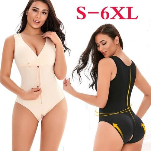 Womens High Waist Thong Shapewear Slimming Underwear Bodysuit Body Shaper Waist Shaper Postpartum Recovery Slimming Zip Corset