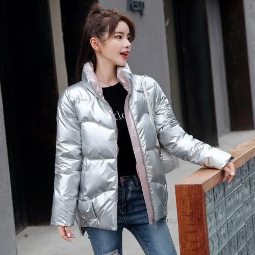 Winter Jacket Women Thick Warm Parkas 2020 New Fashion Youth Slim Glossy Winter Parka Coat Woman Jacket Female Casual Outerwear