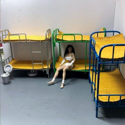 1/12 FIGMA Pvc Cosplay Doll Soldier Action Figure bunk bed scene Mini furniture Display Prop Accessory Armor Model Figure Toy