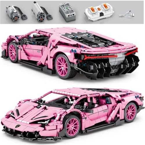 1294Pcs Supercar Racing Sports Vehicle Remote Control Building Blocks City Speed Racer RC/non-RC Bricks Children Toys Kids Gifts