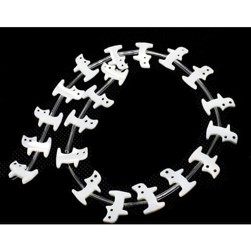 20pcs/bar Natural Conch Shell Pendant Charm Shark-shaped Shell Pendant For jewelry making DIY Necklace Bracelet Accessories