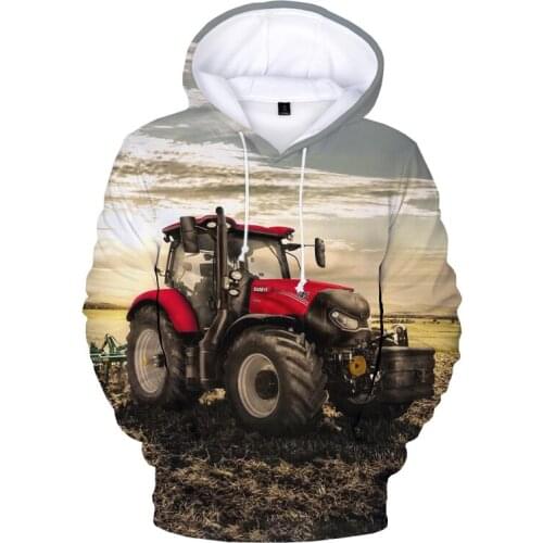 2021 3D Print Tractor Pattern Car Hoodies Harajuku Streetwear Funny Hooded Sweatshirts Men Women Fashion Casual Pullover Clothes