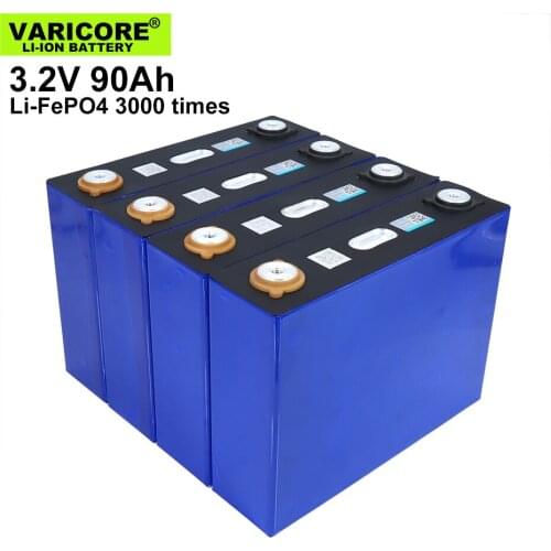 4PCS VariCore 3.2V 90Ah LiFePO4 battery can form 12V battery Lithium-iron phospha 90000mAh Can make Boat batteries, car batteriy