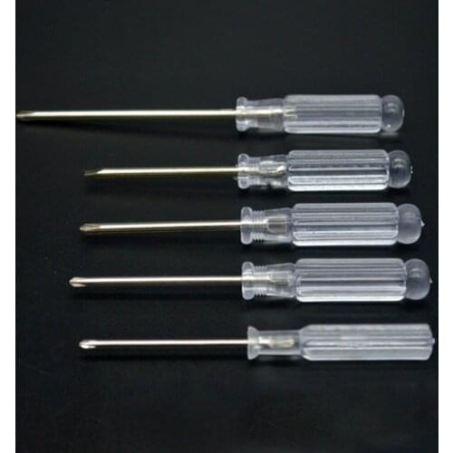 5Pcs Mini Screwdriver Computer Repair Tool Transparent Slotted Screwdriver Phillips Screwdriver