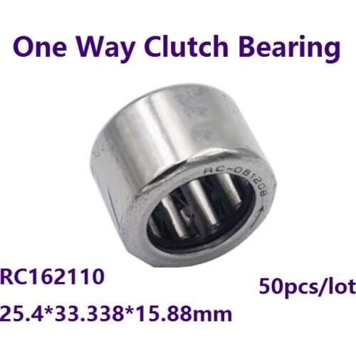 50pcs/lot RC162110 25.4×33.338×15.88mm Bore Diameter Inch Size One Way Clutch Needle roller Bearing One Way Clutch Bearing