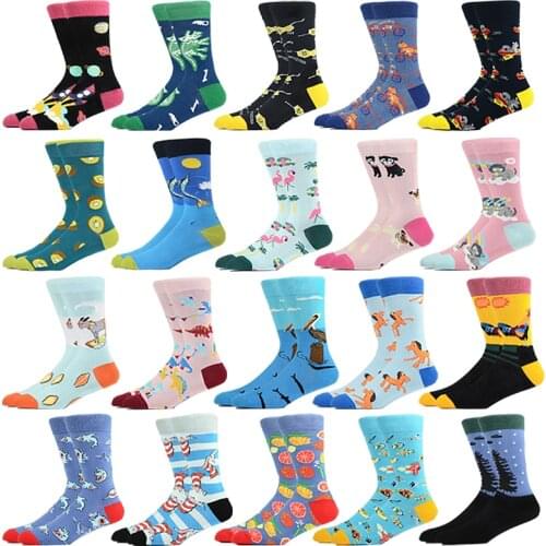 58 Style Funny Mens Cotton Socks Harajuku Designer Brand Cycling Crew Long Socks Men Gift Halloween Novelty Cartoon Socks Women